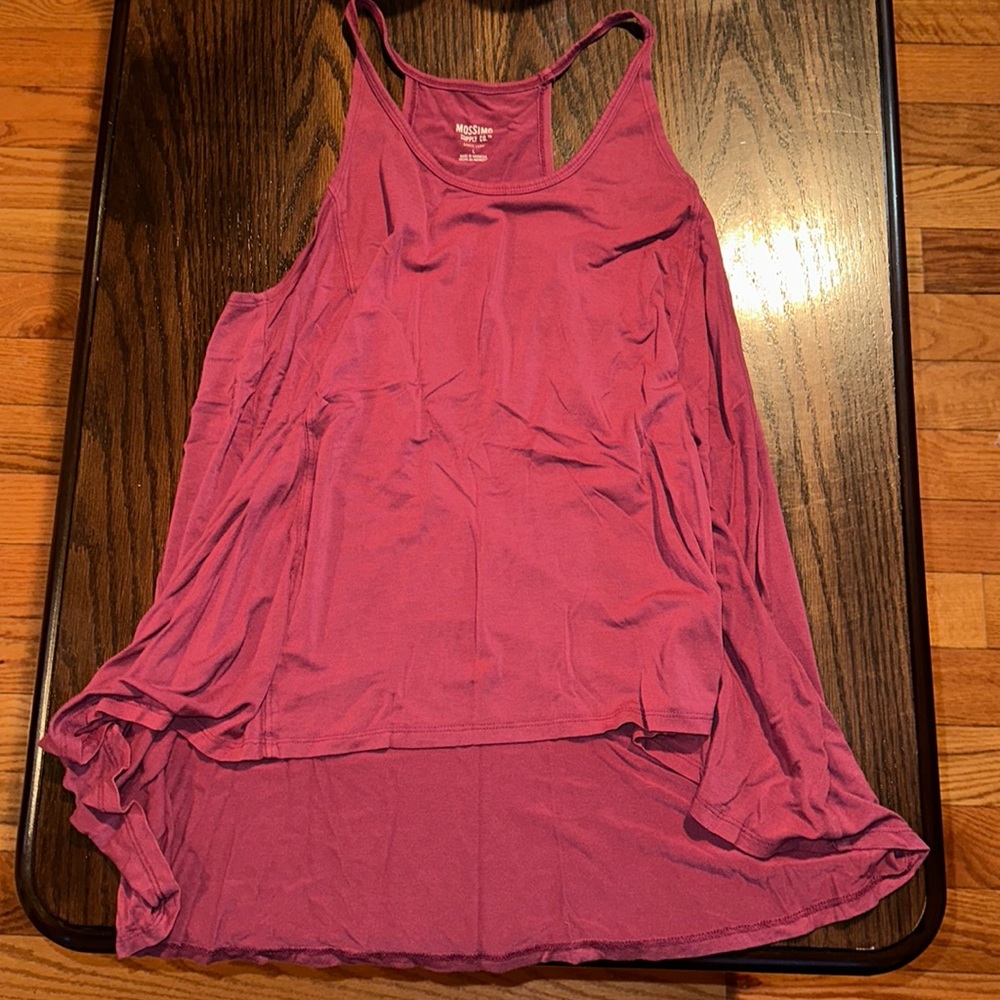 Racerback spaghetti strap top. Wine color. Size M